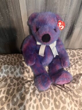 NWT VTG Ty Classic Plush Purplebeary the Bear Purple Beary 1999